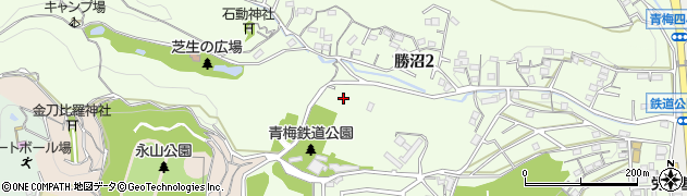 東京都青梅市勝沼周辺の地図