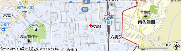 千葉県松戸市六実4丁目周辺の地図