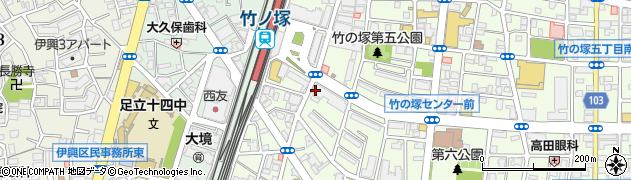 りそな銀行竹ノ塚支店周辺の地図