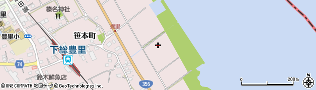 千葉県銚子市笹本町周辺の地図
