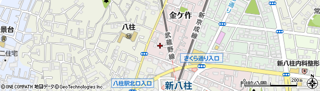 千葉県松戸市金ケ作38周辺の地図