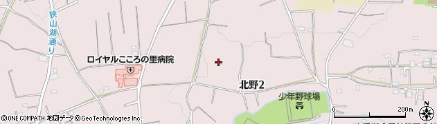 埼玉県所沢市北野周辺の地図