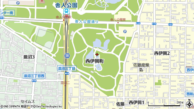 〒121-0825 東京都足立区西伊興町の地図