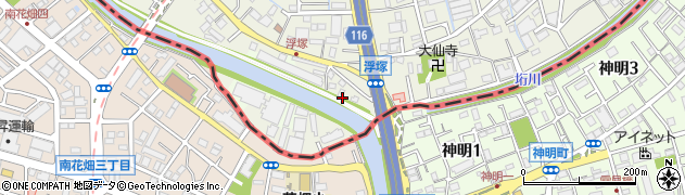 綾瀬川周辺の地図