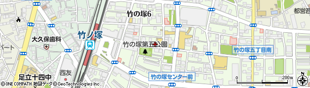 松屋 竹ノ塚店周辺の地図