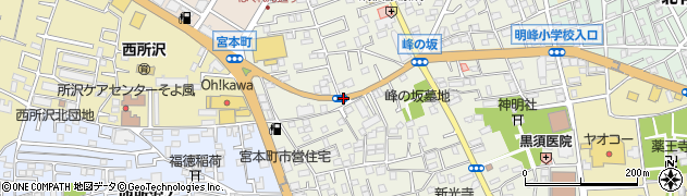 峰寿荘入口周辺の地図