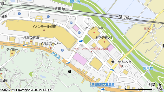 〒286-0029 千葉県成田市ウイング土屋の地図