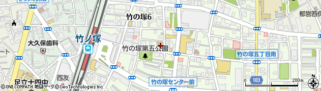 お多福竹ノ塚店周辺の地図