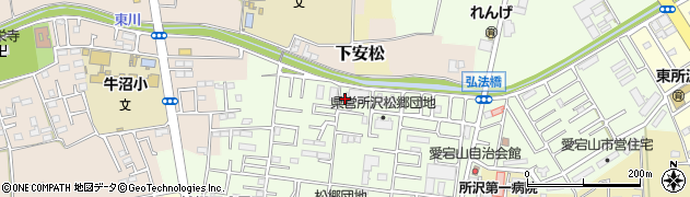 埼玉県所沢市松郷98周辺の地図