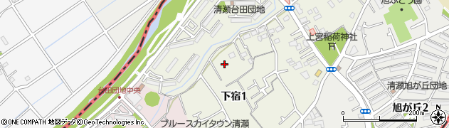 東京都清瀬市下宿1丁目周辺の地図