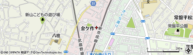 千葉県松戸市金ケ作52-50周辺の地図