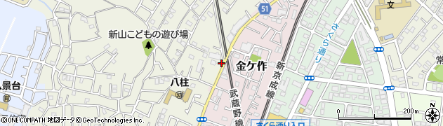 千葉県松戸市金ケ作40周辺の地図