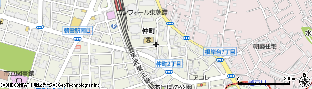 埼玉県朝霞市仲町周辺の地図