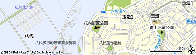花内街区公園周辺の地図