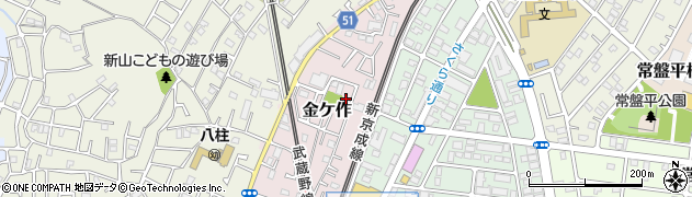 千葉県松戸市金ケ作52-38周辺の地図