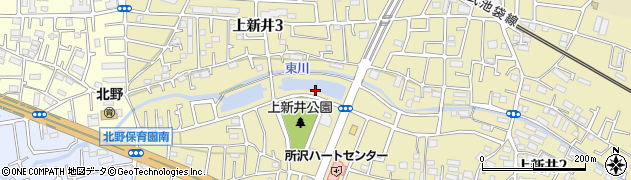 埼玉県所沢市上新井3丁目18周辺の地図