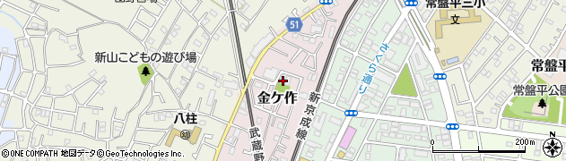 千葉県松戸市金ケ作52-31周辺の地図