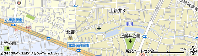 埼玉県所沢市上新井3丁目21周辺の地図