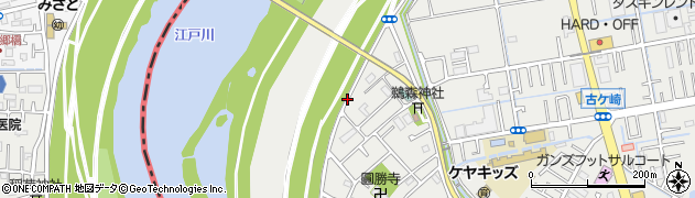 千葉県松戸市古ケ崎周辺の地図