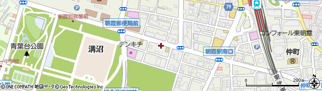 朝霞郵便局前周辺の地図