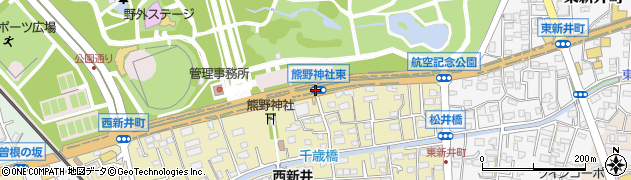 熊野神社東周辺の地図