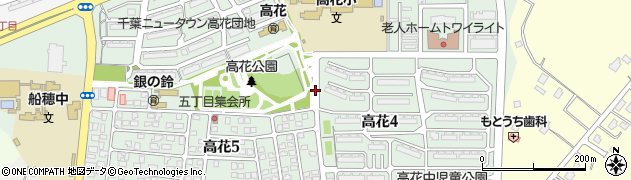 千葉県印西市高花周辺の地図