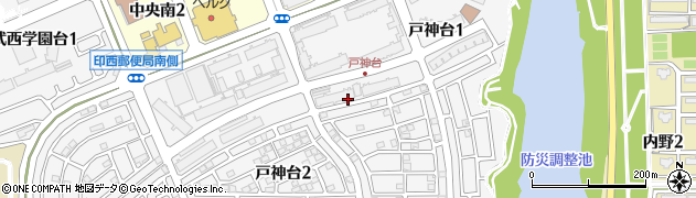 千葉県印西市戸神台周辺の地図