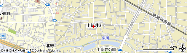 埼玉県所沢市上新井3丁目32周辺の地図
