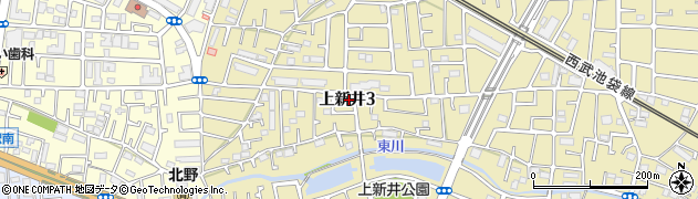 埼玉県所沢市上新井3丁目周辺の地図