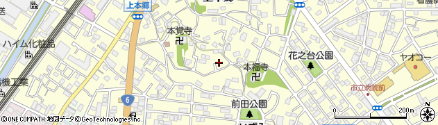 千葉県松戸市上本郷周辺の地図