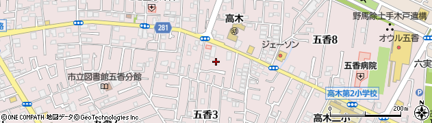千葉県松戸市五香周辺の地図
