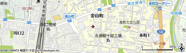 埼玉県川口市金山町周辺の地図