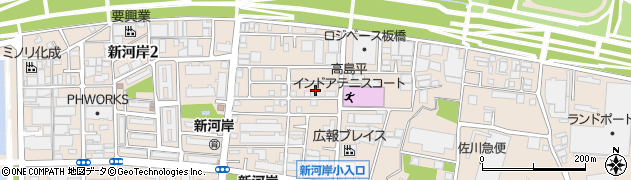 東京都板橋区新河岸1丁目21周辺の地図