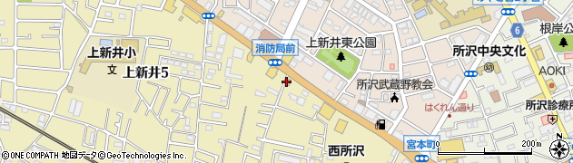 松屋 西所沢店周辺の地図