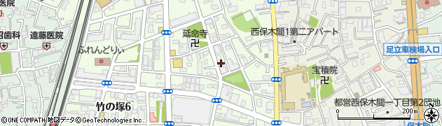 竹の塚ハイリビング管理組合周辺の地図