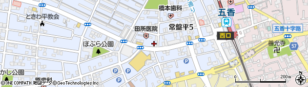 朝日信用金庫ときわ平支店周辺の地図