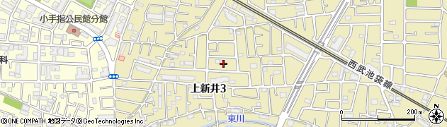 埼玉県所沢市上新井3丁目51周辺の地図