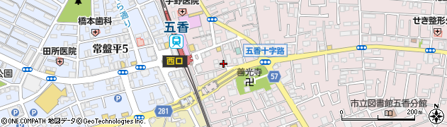 千葉県松戸市金ケ作412周辺の地図