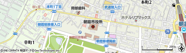 朝霞市役所周辺の地図