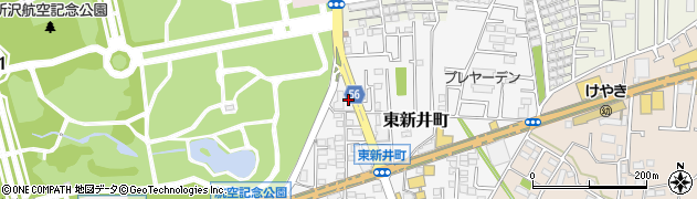 埼玉県所沢市東新井町735周辺の地図