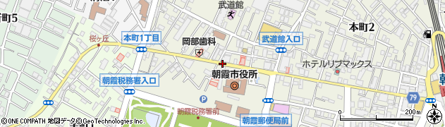 朝霞市役所前周辺の地図
