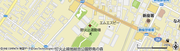 埼玉県新座市野火止周辺の地図