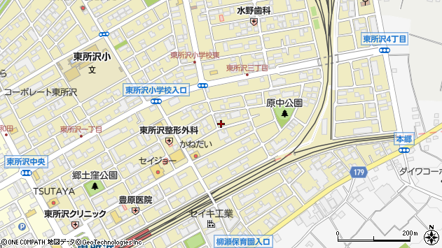 〒359-0021 埼玉県所沢市東所沢の地図