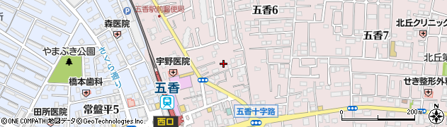 千葉県松戸市金ケ作420周辺の地図