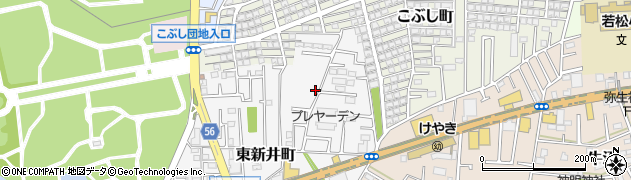 埼玉県所沢市東新井町周辺の地図