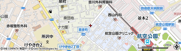 喜多町周辺の地図