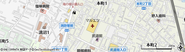 マルエツ朝霞店周辺の地図