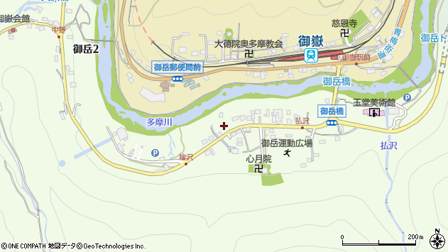 〒198-0174 東京都青梅市御岳の地図