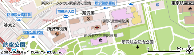 関東信越国税局　所沢税務署周辺の地図
