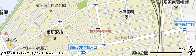 埼玉県所沢市東所沢周辺の地図